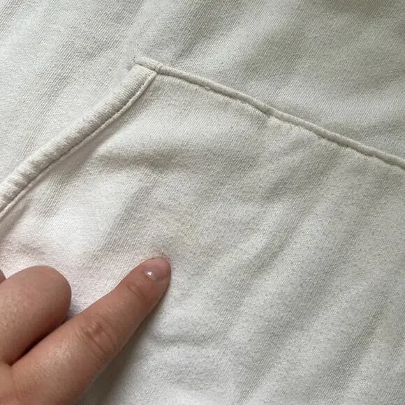 PINK Off-White Logo Animal Print Partial Zip Up Sweater - Picture 8 of 10